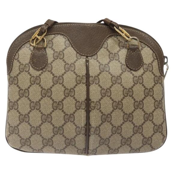 GUCCI GG Supreme Web Sherry Line Shoulder Bag Pvc Beige 904 02 047 - Picture 3 of 16